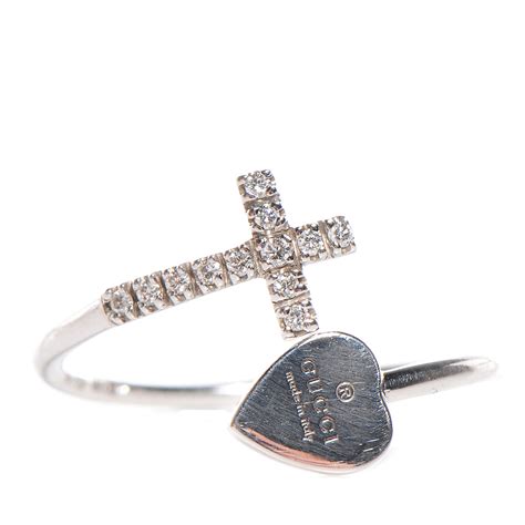 gucci cross ring with heart|Gucci heart ring review.